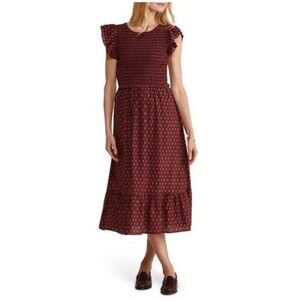 Vineyard Vines Burgundy Midi Dress